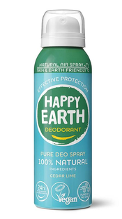 Happy Earth 100% Natural Deo Spray Cedar Lime 100ML
