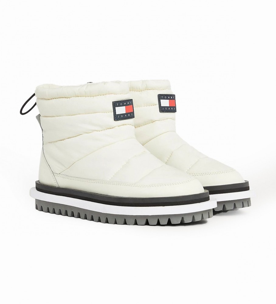 Botas de cano curto Tommy Jeans Recycled Matelassadas Brancas