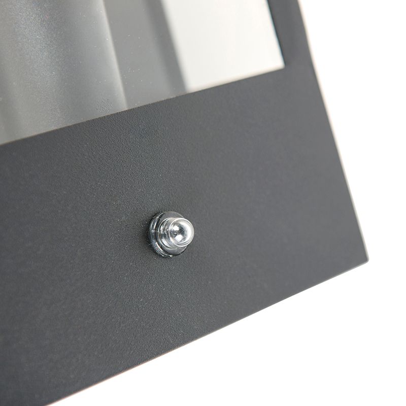 Buiten wandlamp zwart met schemersensor - Rotterdam