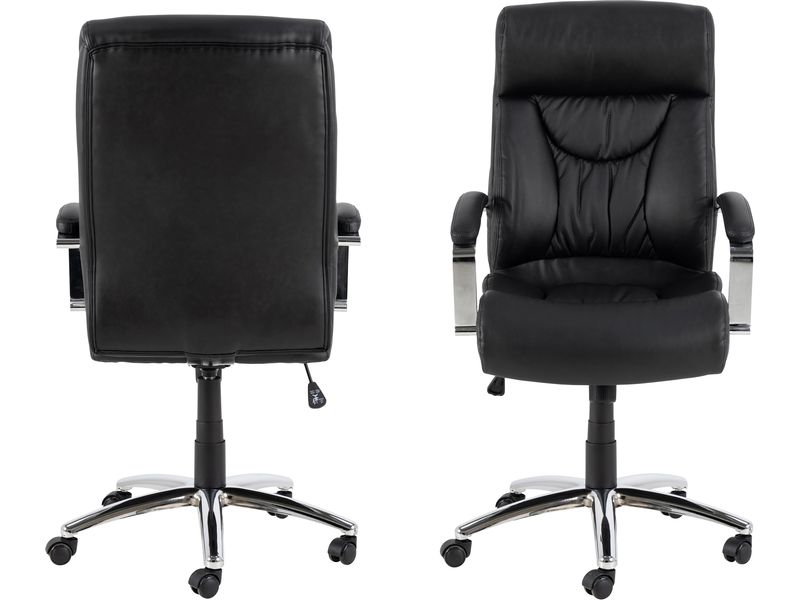 AC Design Bürostuhl Benson, mit Polsterrücken und Armlehnen Schreibtischstuhl im Leder look