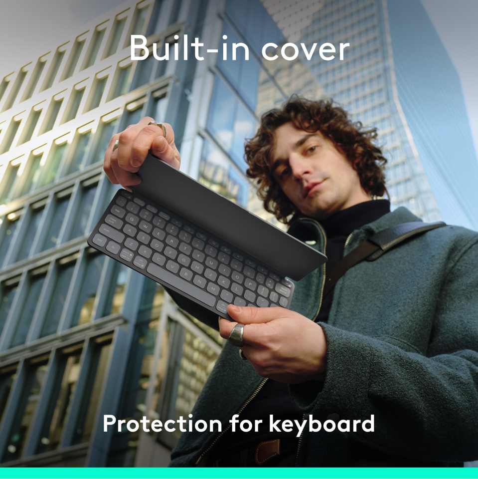 Logitech - Keys-To-Go 2 bærbart trådløst tastatur til tablets - nordisk
