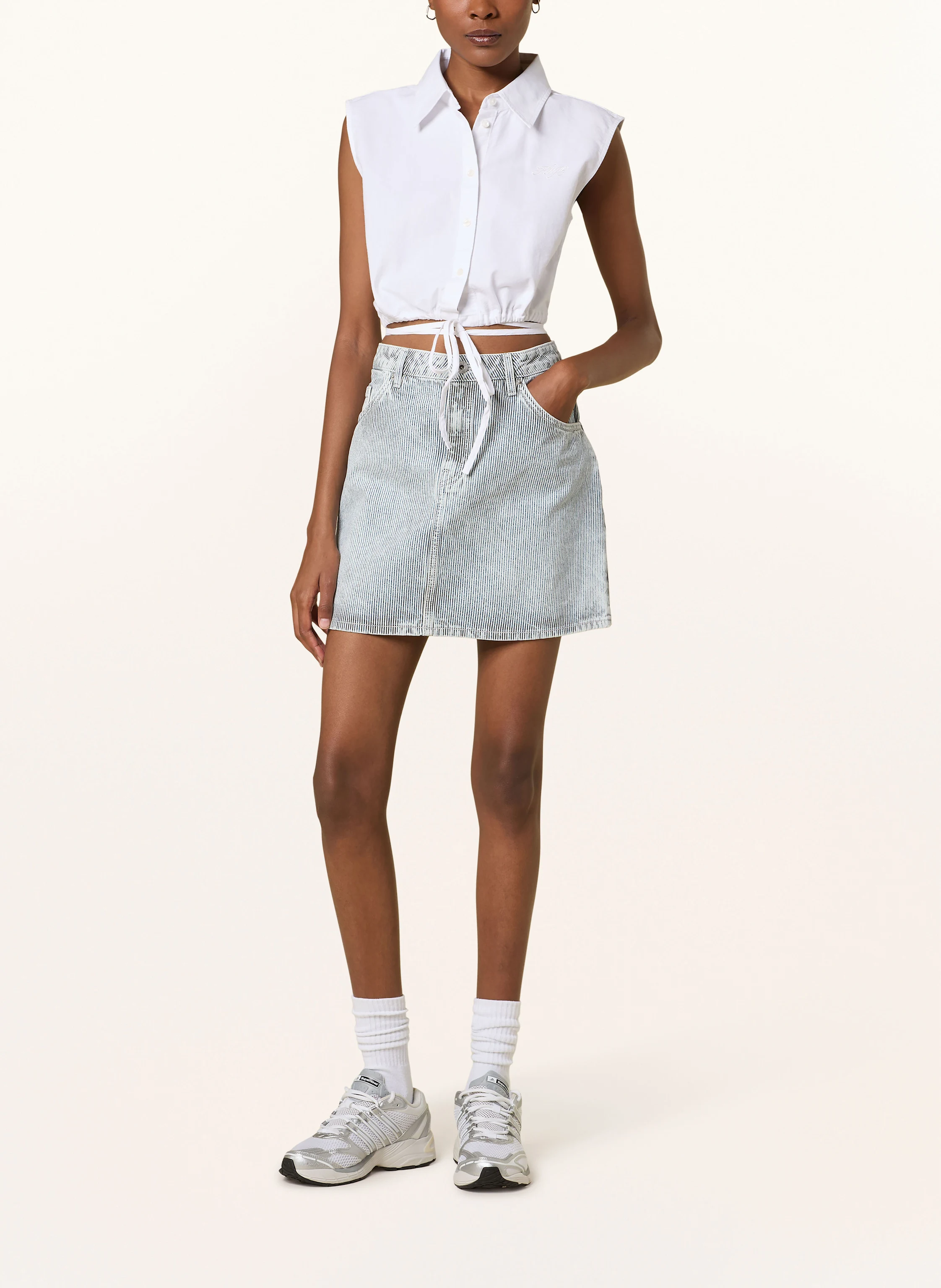 HUGO BLUE Cropped-Blusentop EJOY