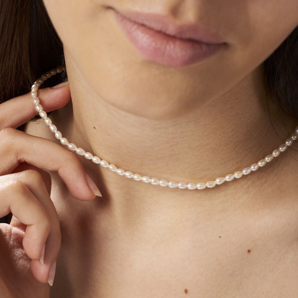 Collier Alceste Or Jaune Perle De Culture