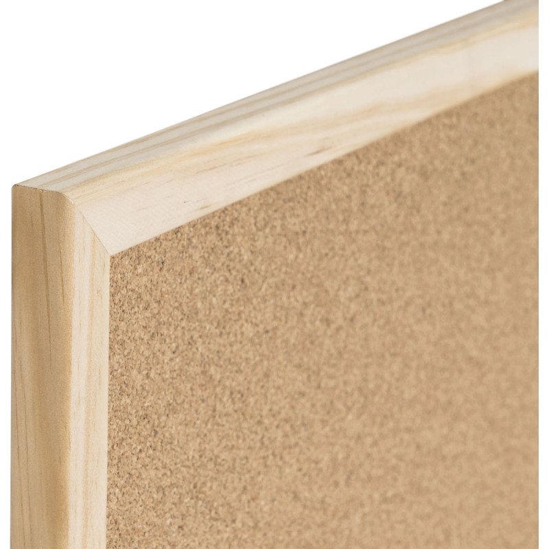 Tableau d'affichage en liège Basic de Bi-Office cadre en bois naturel 60 x 45 cm