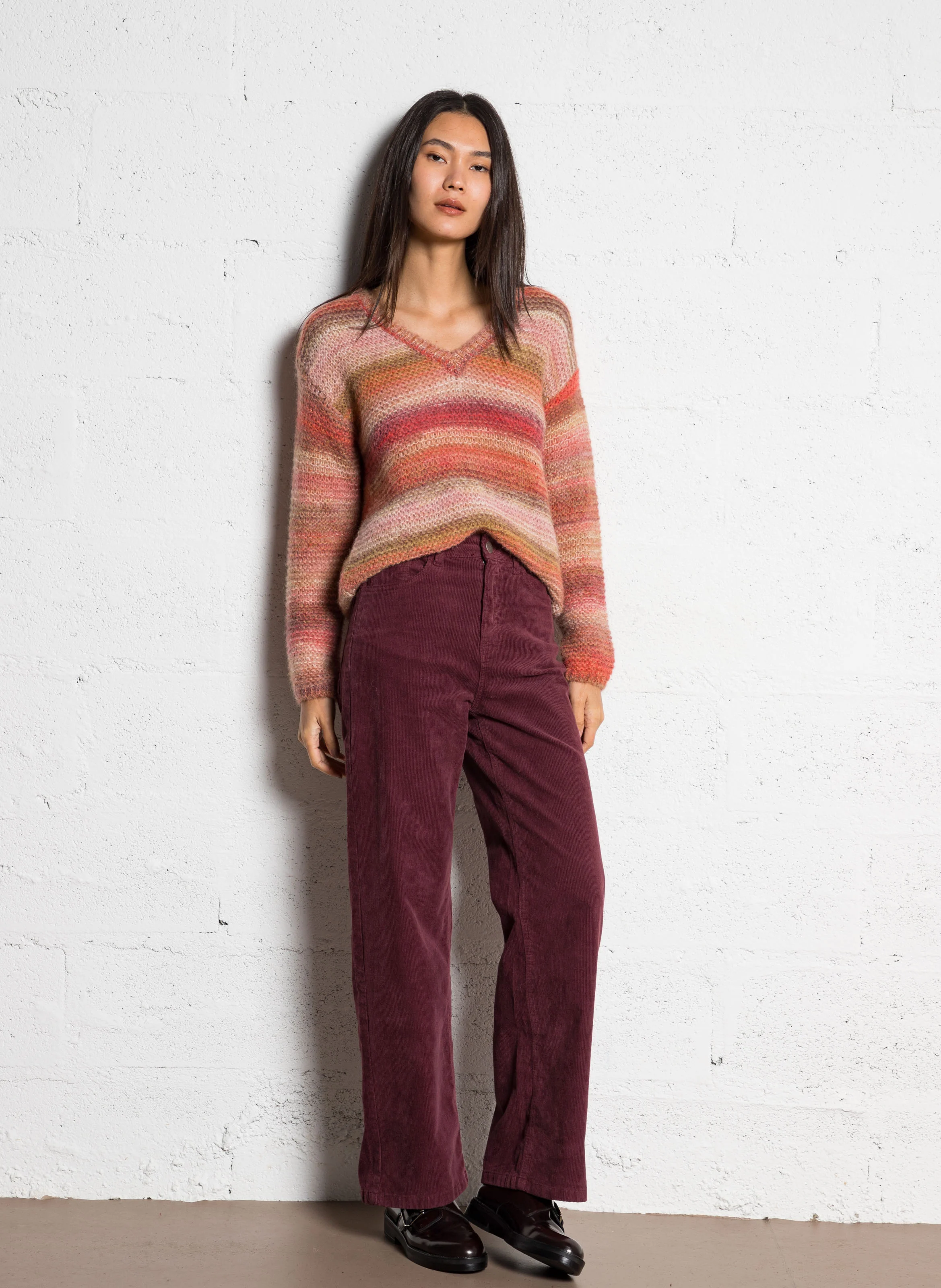PALOMA - Pantalon en velours côtelé | Violet
