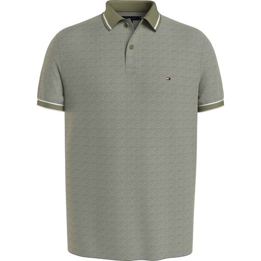 Tommy Hilfiger Monotype Oxford Collar Polo, Faded Olive/Ecru, L