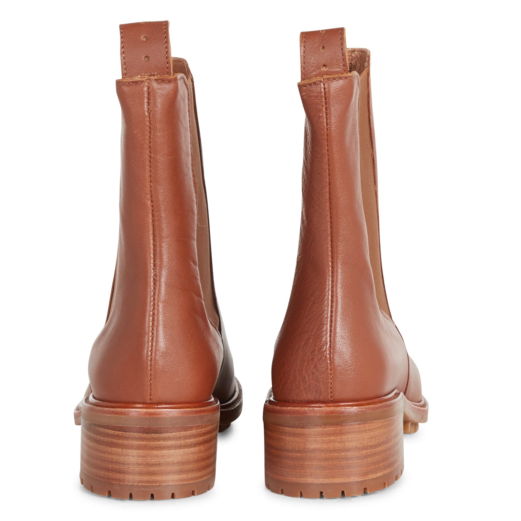 PIERCE - Bottines en cuir de vachette| Marron
