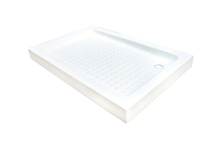 Receveur de douche 80 x 120 x 10 cm, blanc brillant, Cera Ondée