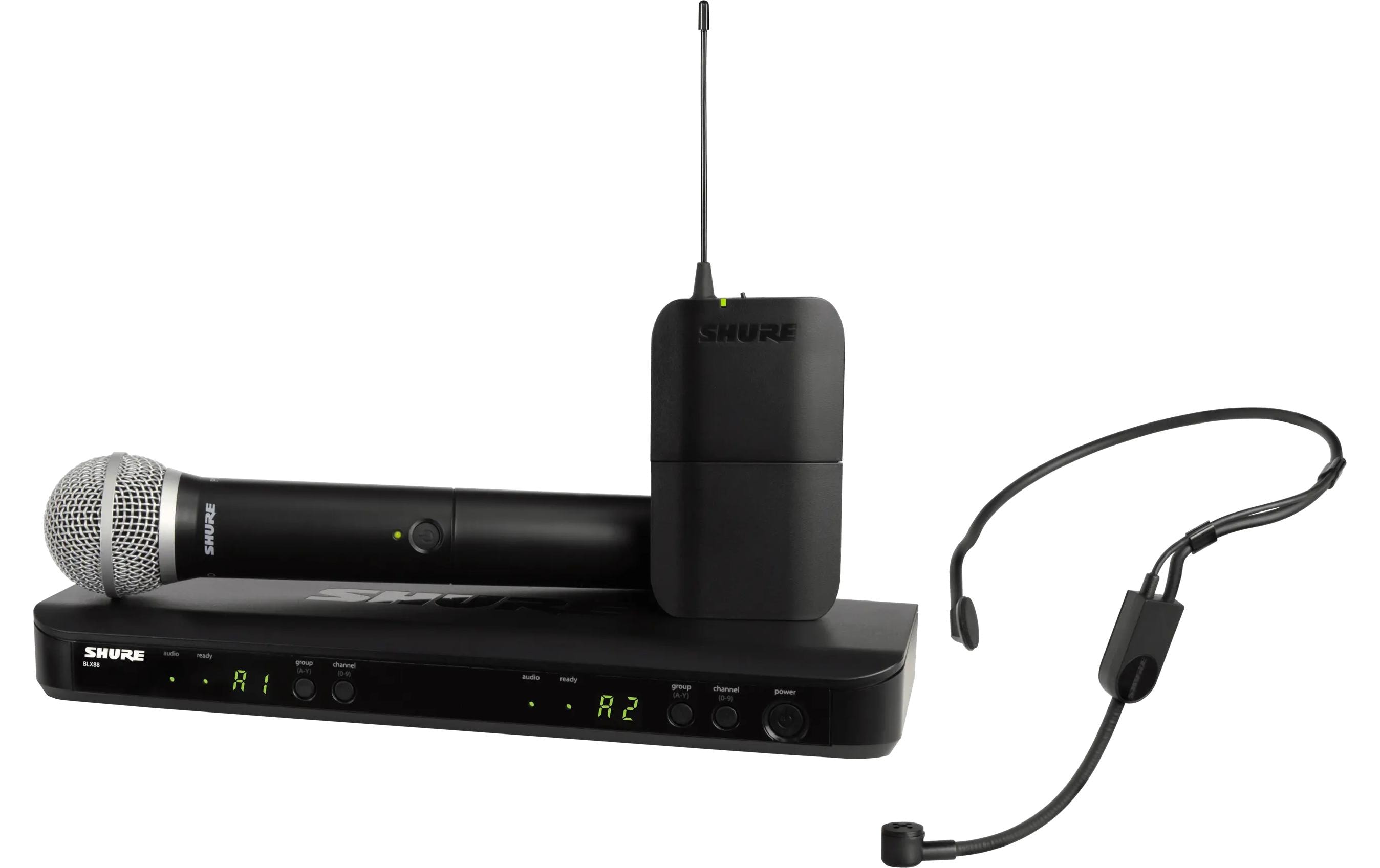 Drahtlossystem BLX1288/PGA31<br>BLX1288/PGA31 Combo Funksystem mit PG58 Mikrofon, PGA31 Headset und Doppelempfänger