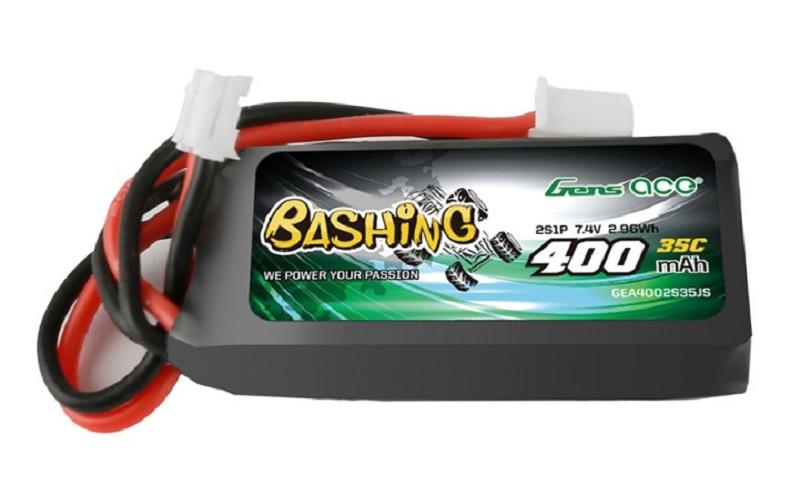 RC-Akku LiPo 400 mAh 7.4 V 35C Bashing, JST-PHR2S LiPo Akku für Axial SCX24 und ähnliche Fahrzeuge