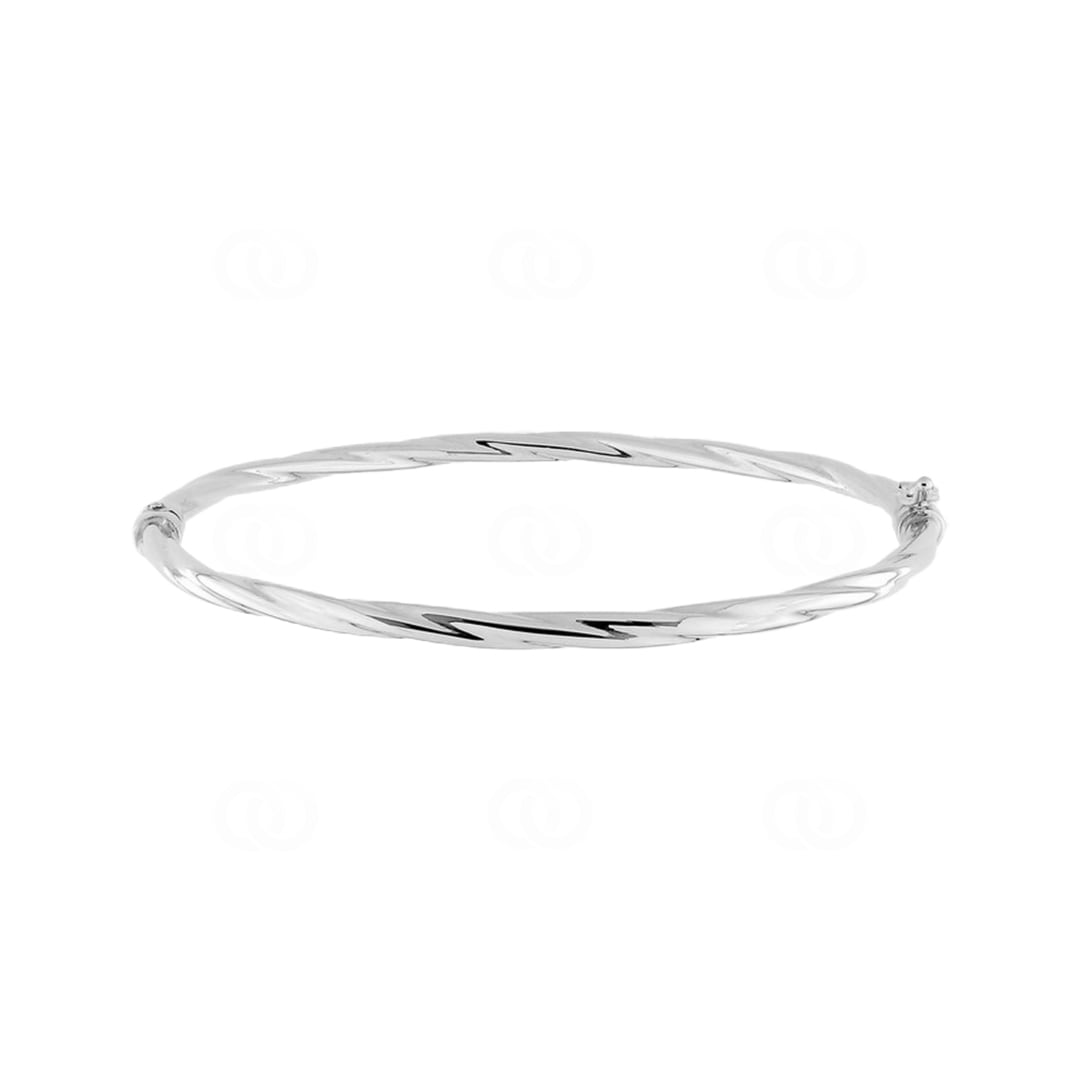 Armreif 375/9 K Weissgold verdreht 3.0mm