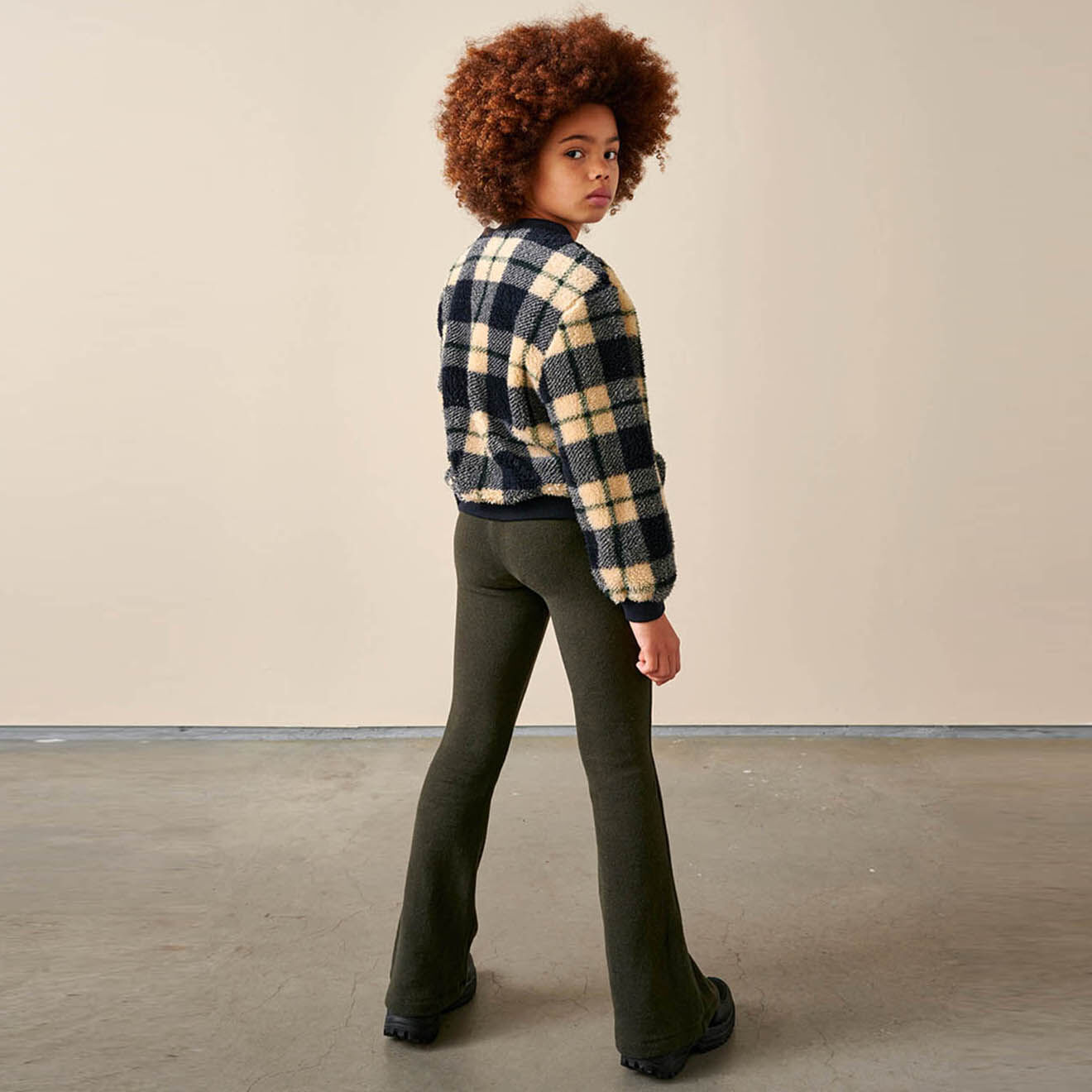 Bellerose Pantalon évasée Fairou en Coton mélangé vert foncé