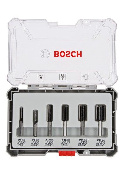 Bosch 2607017466 6-delige set met vingerfrezen met een schacht van 8 mm (6 stuks)