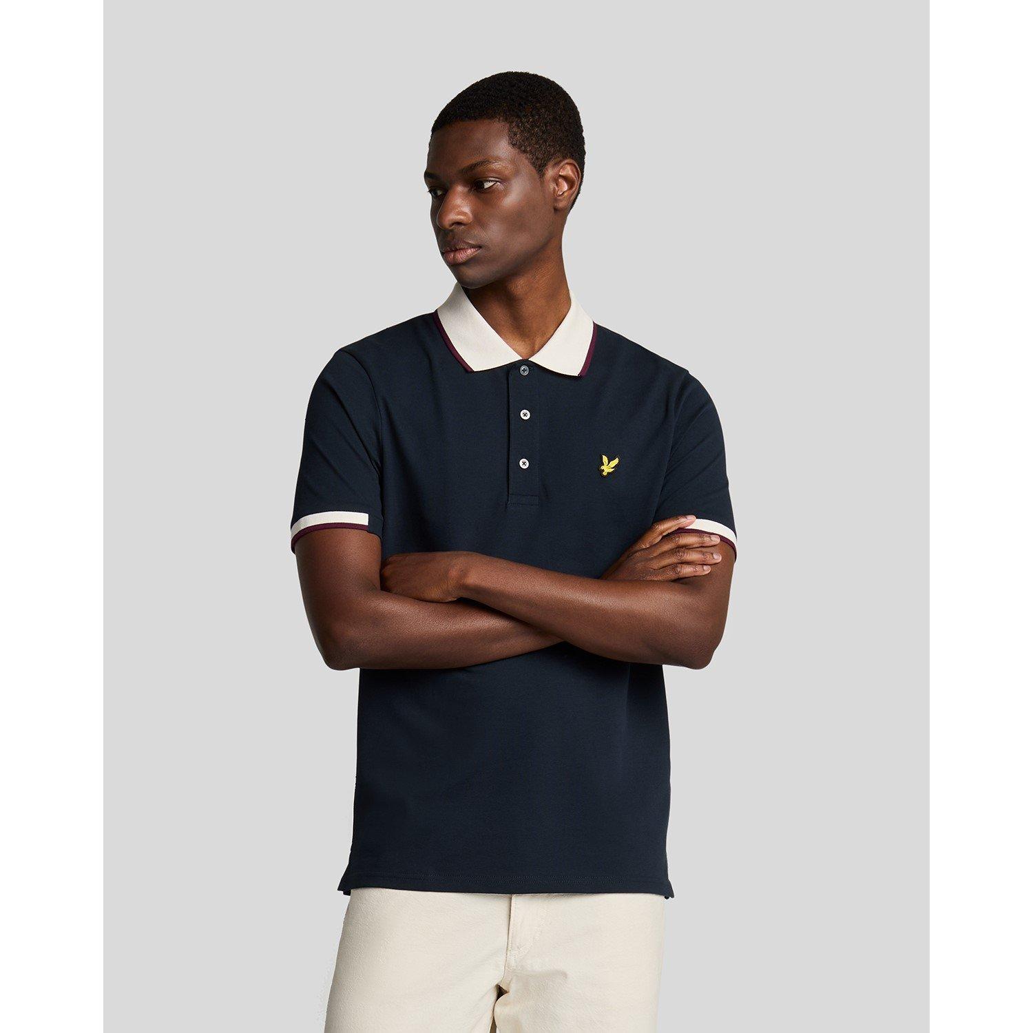 Lyle and Scott Retro Half Tipped Polo Shirt