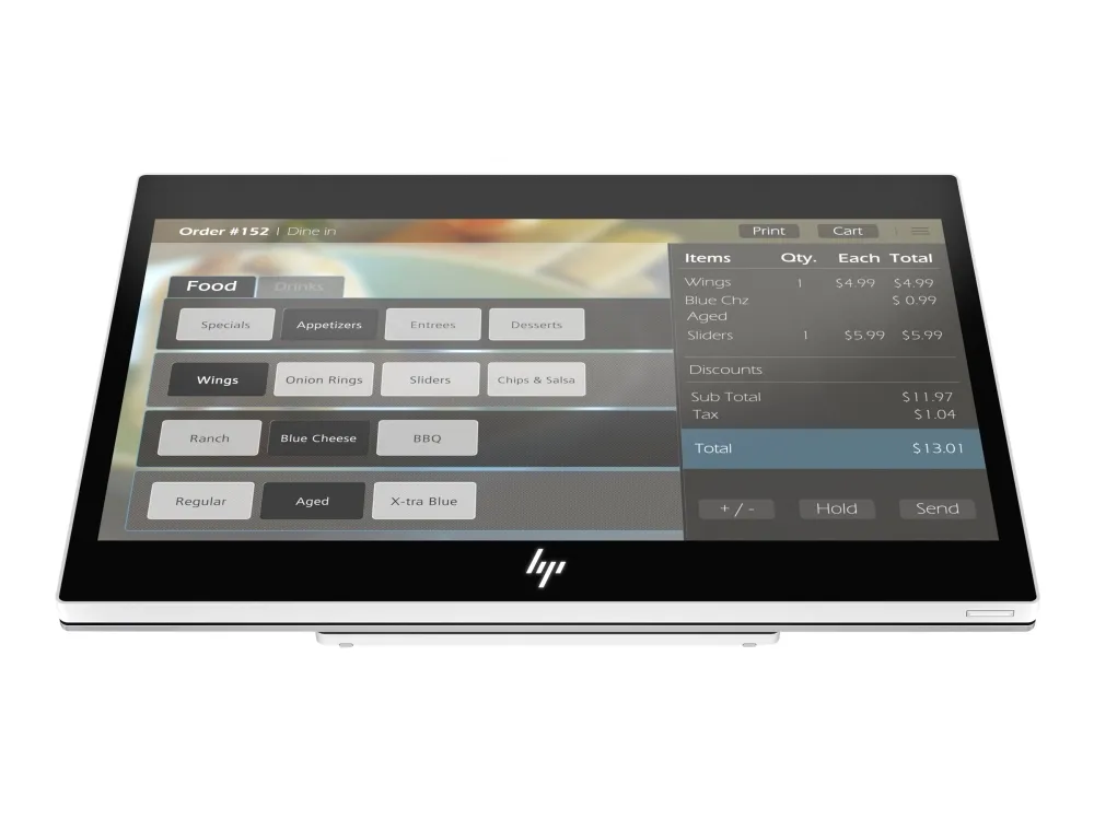 HP Engage One Prime - Alt-i-én - 1 x Snapdragon APQ8053 op til - RAM 4 GB - flash - eMMC 32 GB - Qualcomm Adreno 506 - 802.11a/b/g/n/ac, Bluetooth 4.2 - Android 8.1 (Oreo) - skærm: LED 14