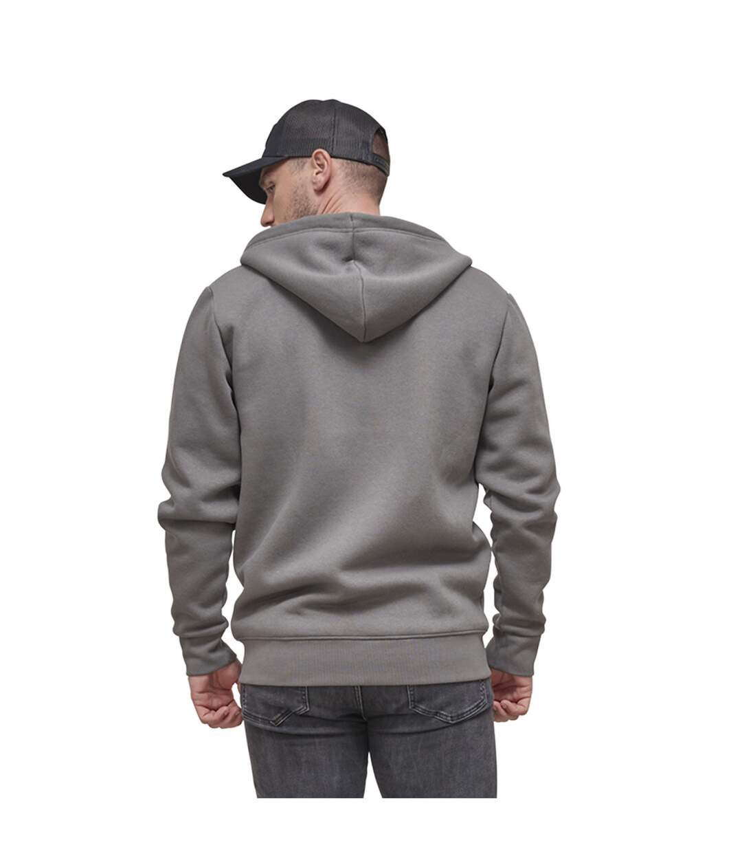 Sweat zippé avec capuche en coton homme Slimane