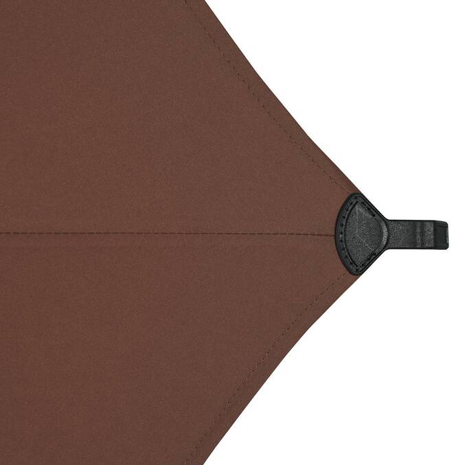 Parasol déporté carré MANOA Acajou