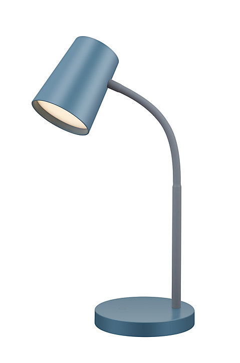Lampe de bureau LED intégrée L.23 x l.13 x H.40 cm 7,8W 400lm bleu dimmable