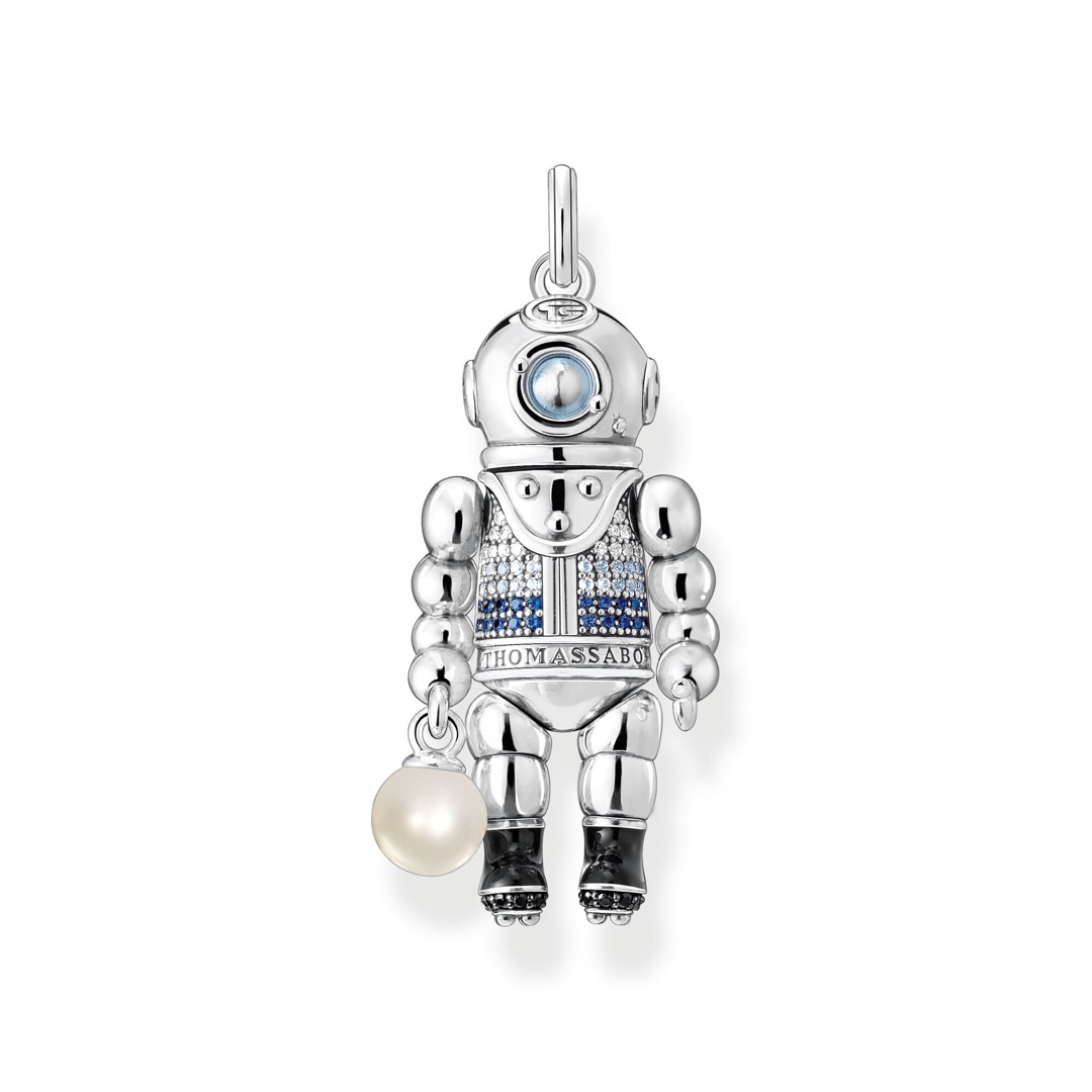 Thomas Sabo Anhänger Taucher mit Perle und blauen Steinen