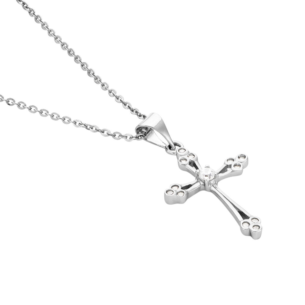 Collier Medusa Argent Blanc Oxyde De Zirconium