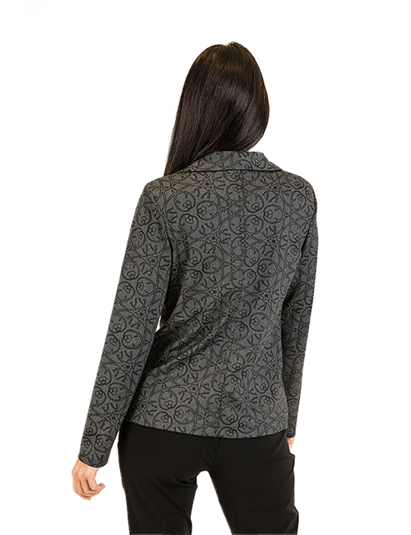 HBT ART GALLERY | ART PRINT SHIRLEY BLAZER FEMME GRIS CHINÉ