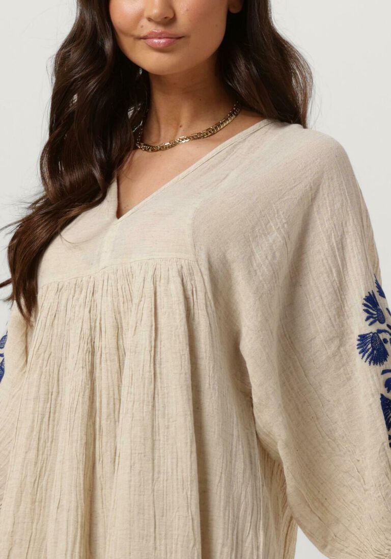 BY-BAR zand by-bar mini jurk philou slub dress