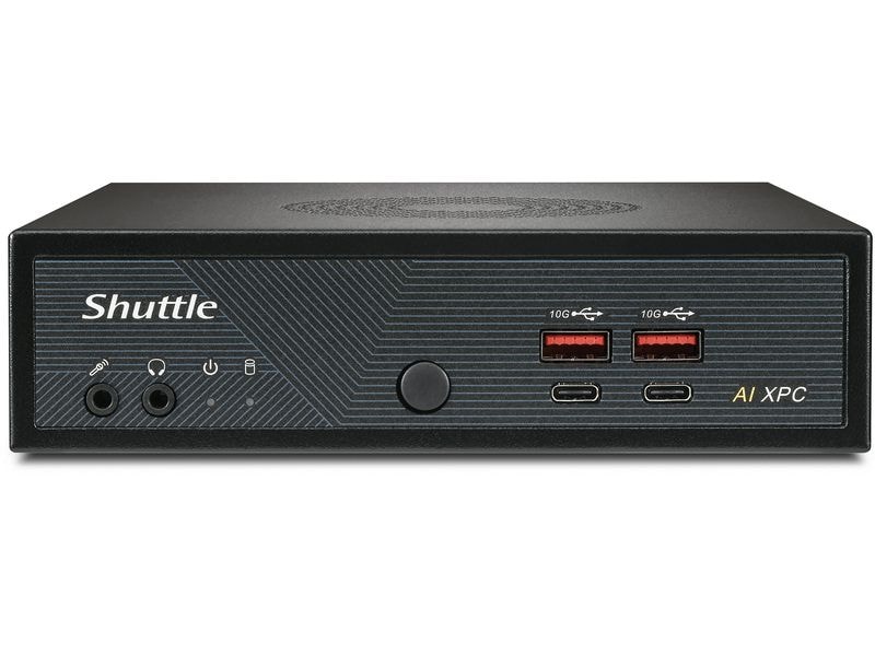 Shuttle Barebone Slim AI PC DN11H9 Shuttle Slim AI PC DN11H9 1.35 l grosser PC Schwarz Intel SoC