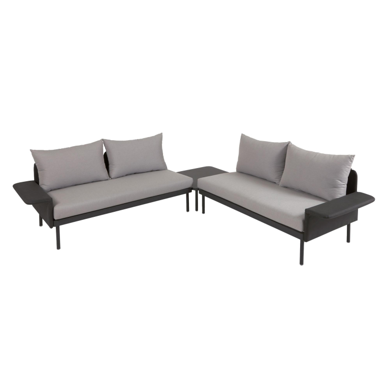 Kave Home Zaltana 4-zits tuinset zwart