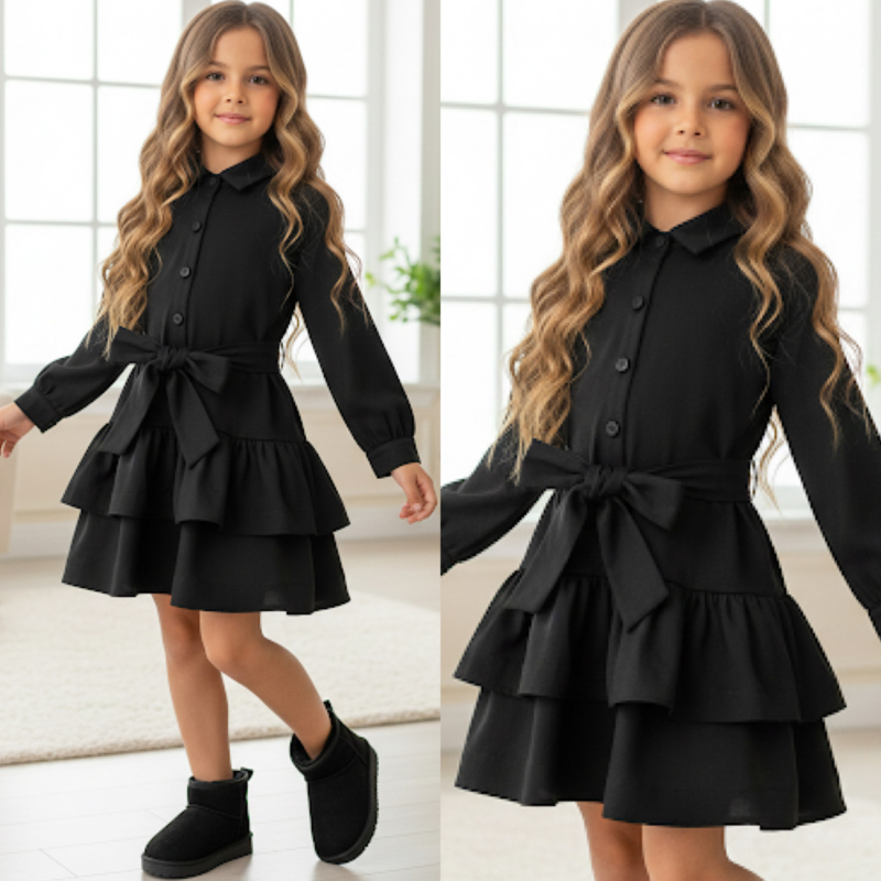 Your bow dress - black