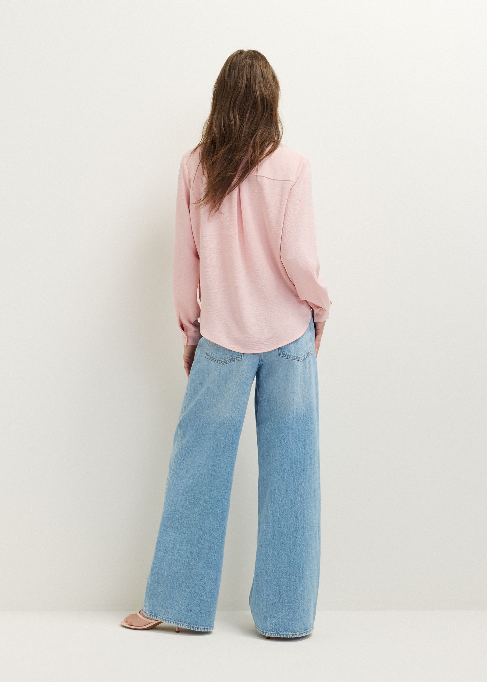 Basic blouse met lange mouwen