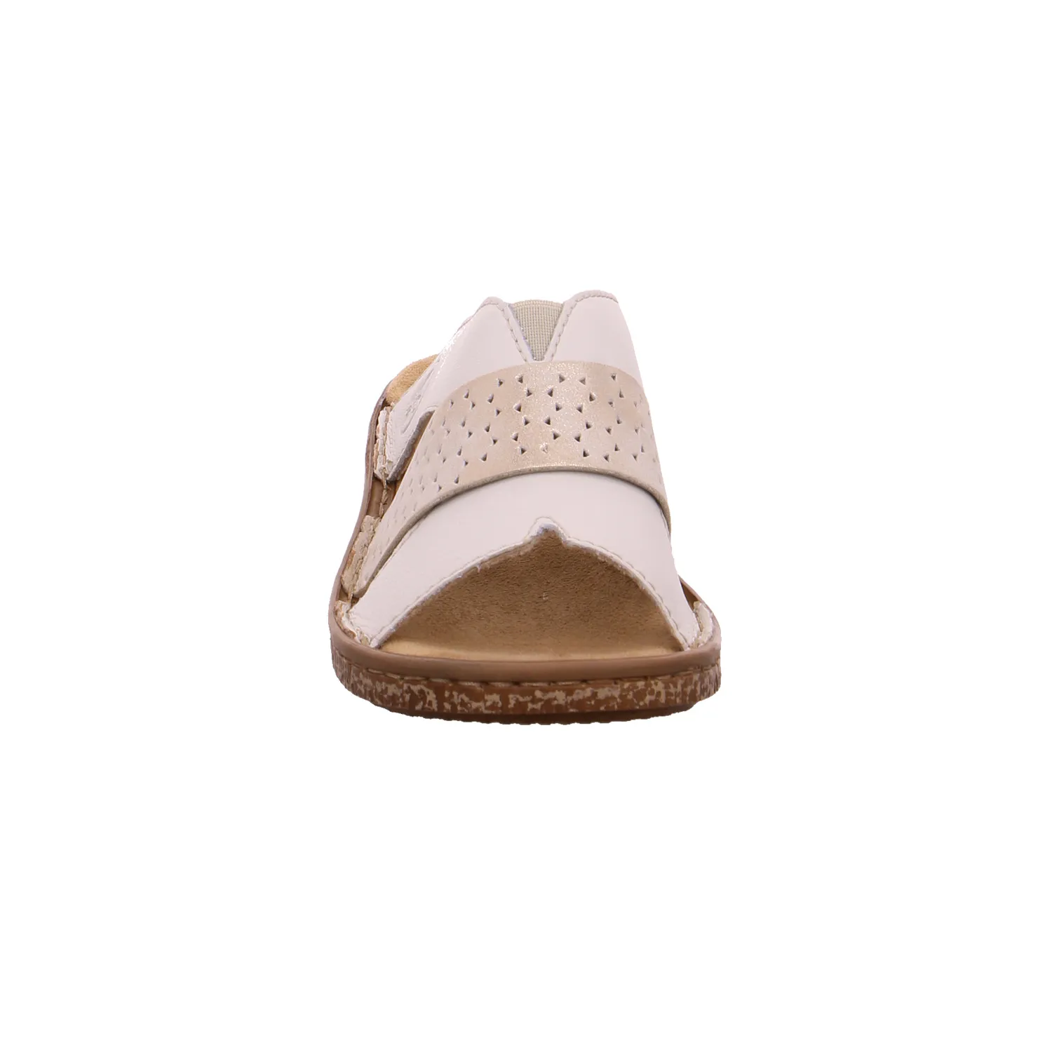 RIEKER Pantolette Offwhite Leder