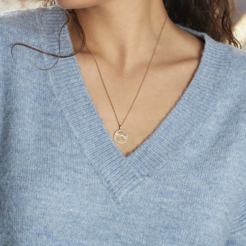 Collier Iago Plaqué Or Oxydes De Zirconium