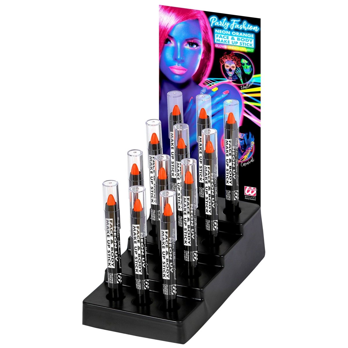Neon Oranje Schmink Potlood Glow In The Dark 3,5ml