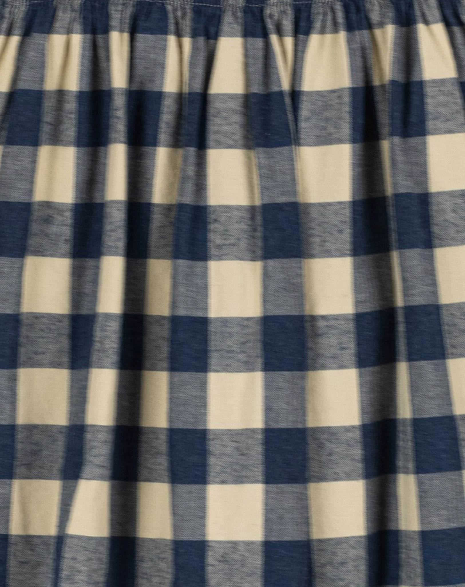 Langarmkleid LOLIE beige/blau/kariert