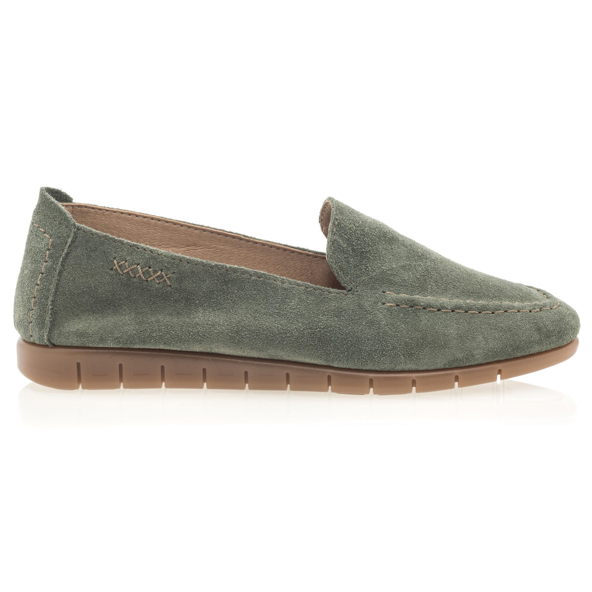 Mocassins Femme en cuir vert