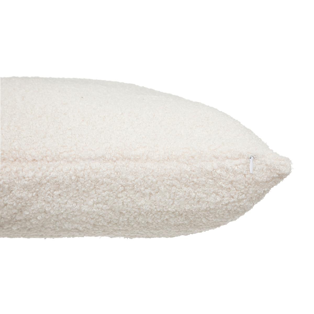COUSSIN FOURRURE BOUCLETTE JAIKO IVOIRE 40X40CM