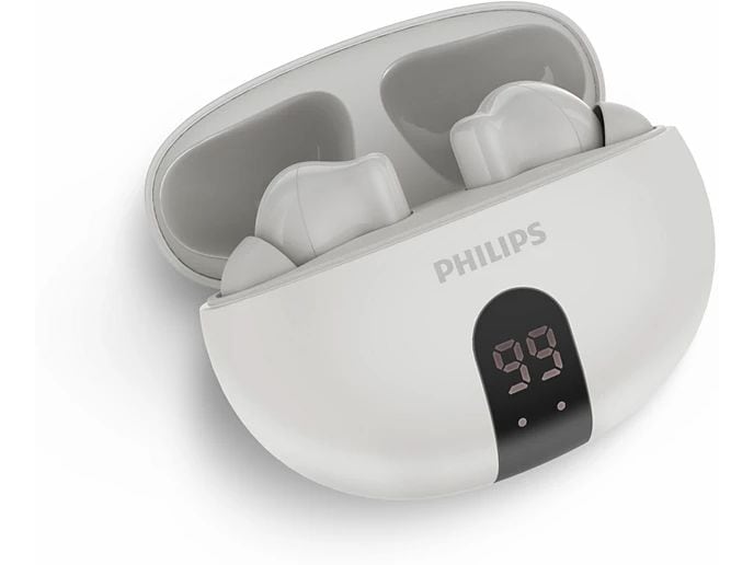 Philips True Wireless In-Ear-Kopfhörer TAT2520WT/00 Weiss Kabellose In-Ear-Kopfhörer mit Geräuschunterdrückung und langer Akkulaufzeit