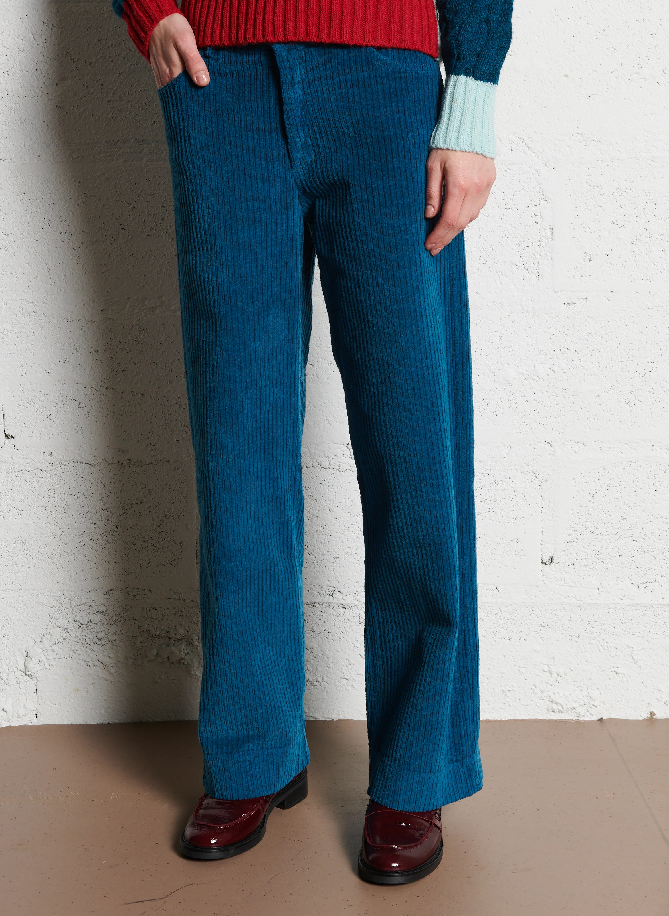 ROSE - Pantalon large en coton mélangé | Multicolore