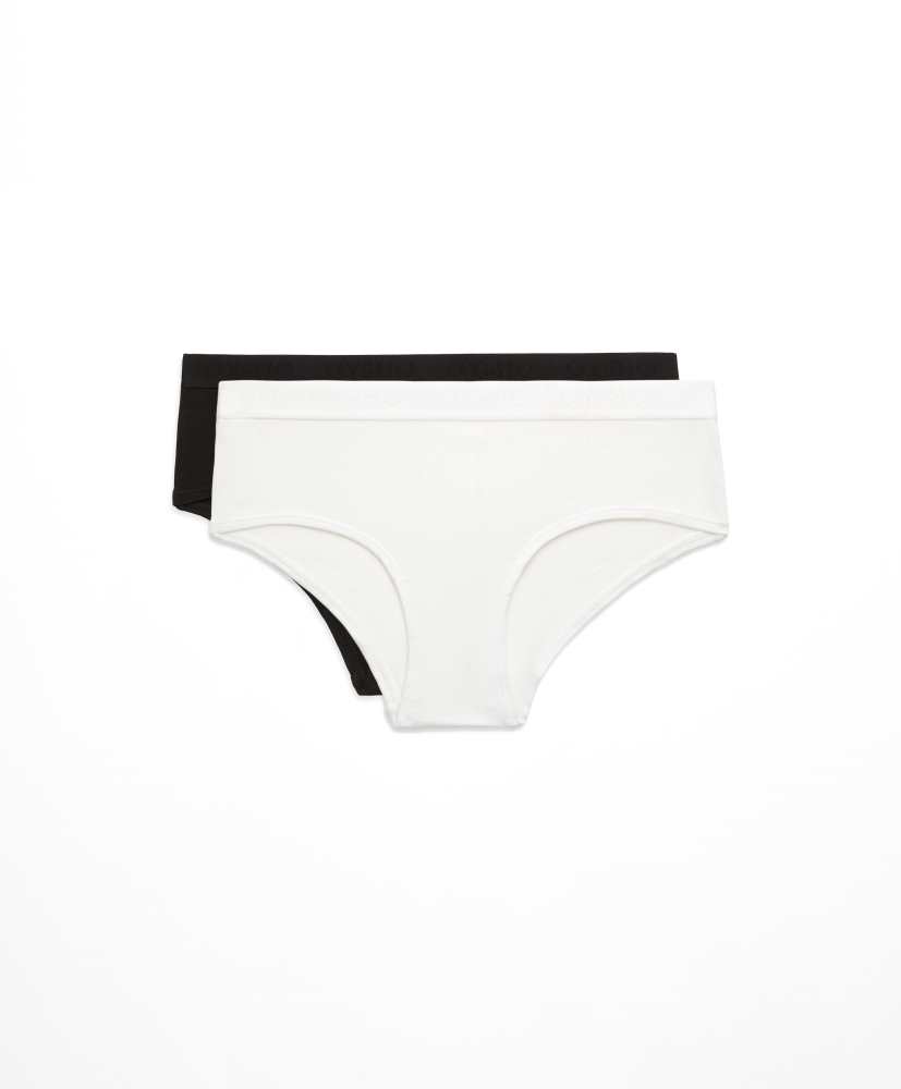 2 calcinhas tipo culote de algodão com logotipo