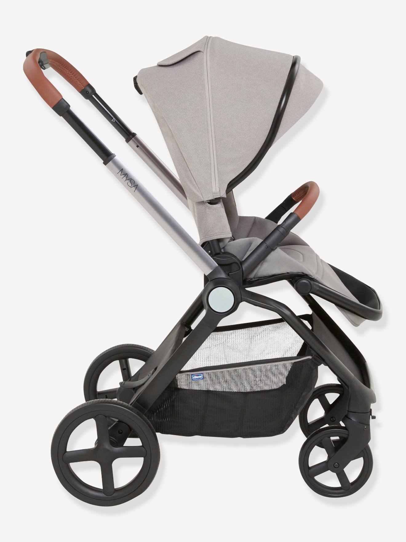 Carrinho de bebê Mysa Chicco, cinza