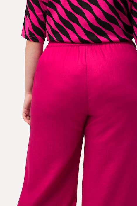 Culotte, wadenlang, weites Bein, Elastikbund