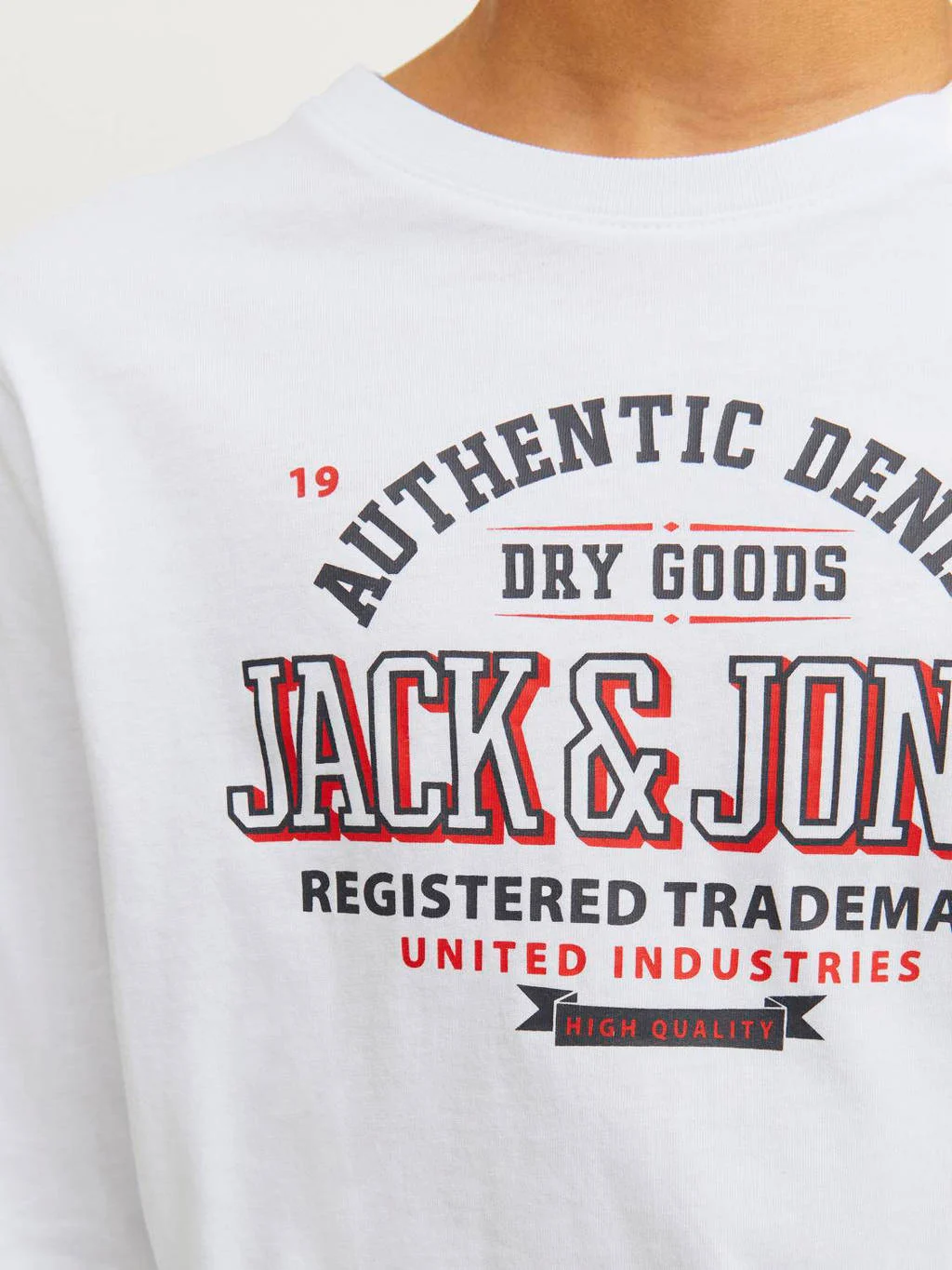 JACK & JONES longsleeve JJELOGO met logo wit