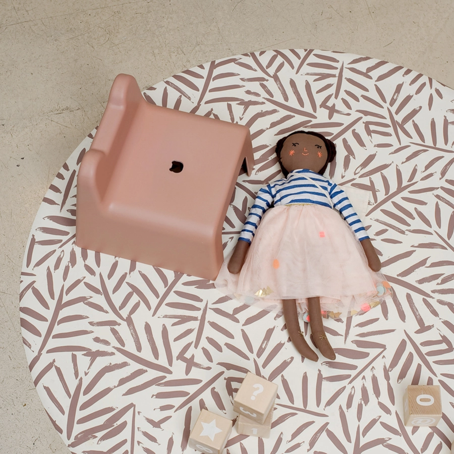 toddlekind Hochstuhlmatte Leaves Tan 105 cm