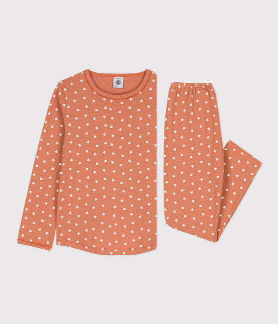 Pyjama cœur petite fille en coton