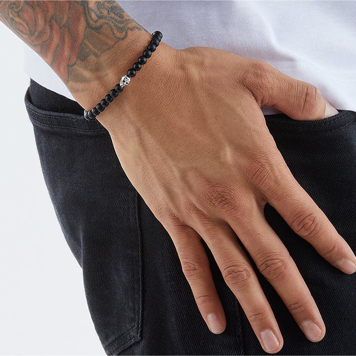 Bracelet Thomas Sabo en argent et obsidiennes