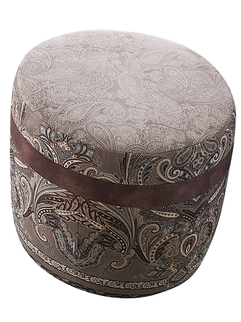 SCHRÖNO Pouf MURANO grau-braun