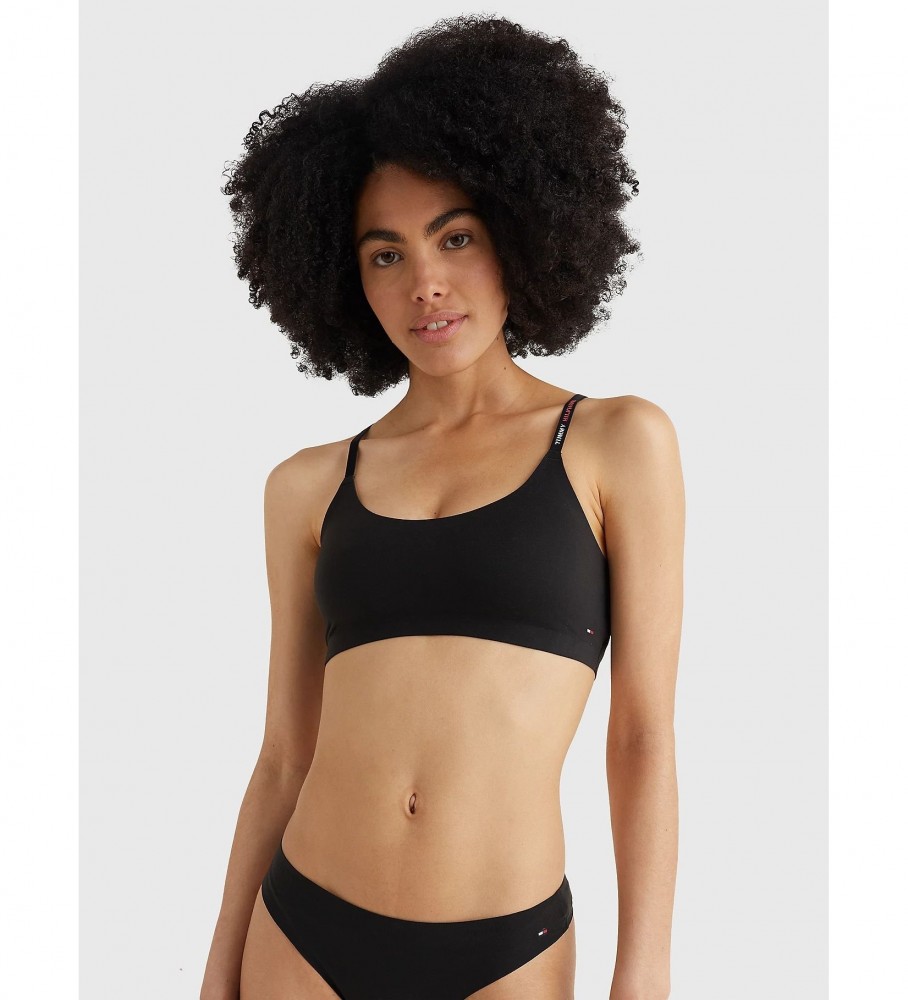 Sutiã Tommy Hilfiger Ultra-Soft Bralette com Costas Cruzadas, Preto