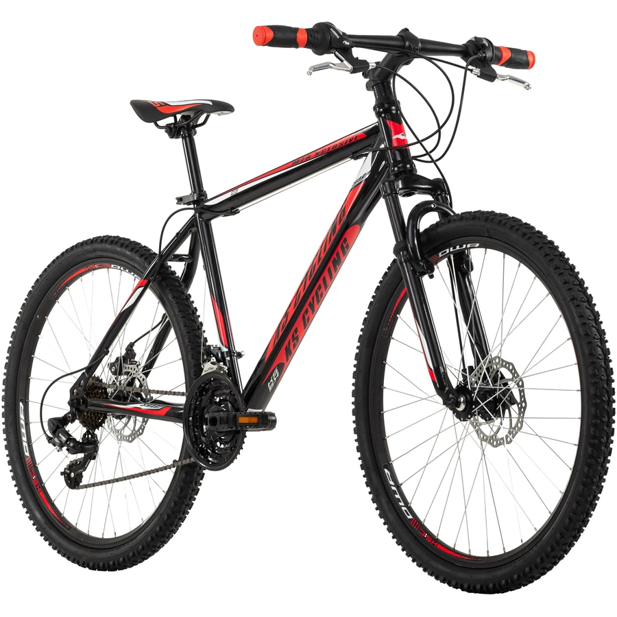 KS Cycling Mountainbike Hardtail 26 Zoll Sharp schwarz-rot schwarz-rot