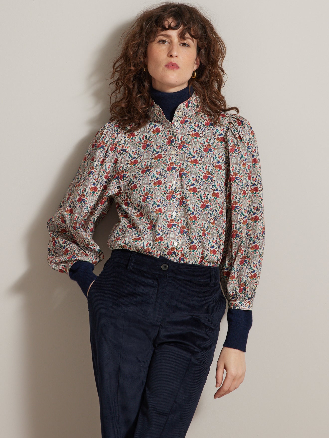 Chemise manches bouffantes femme tissu Liberty - Limited Collection