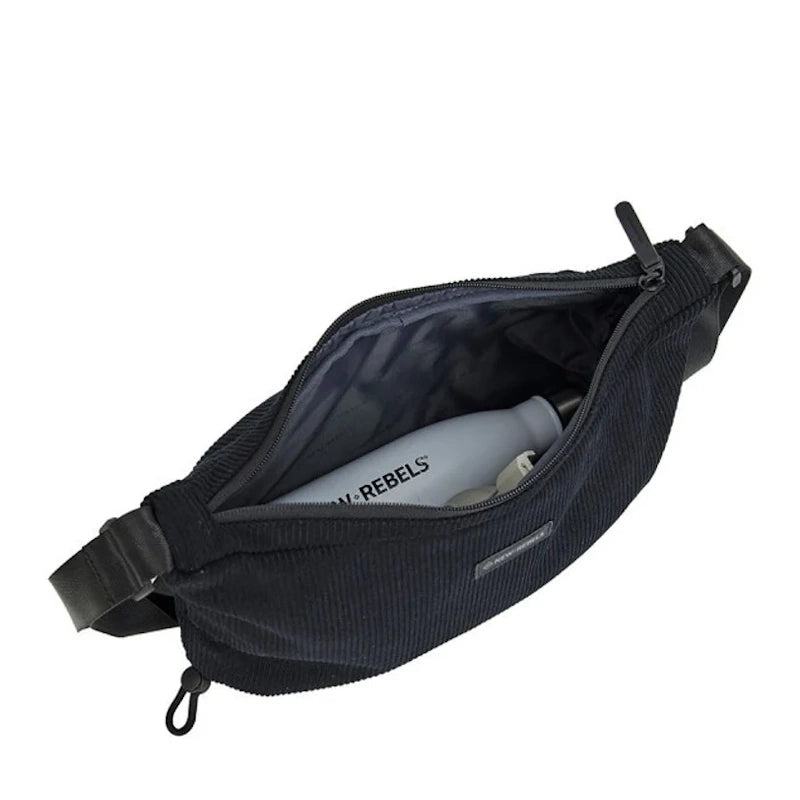 New Rebel Schoudertas Ribstof Black